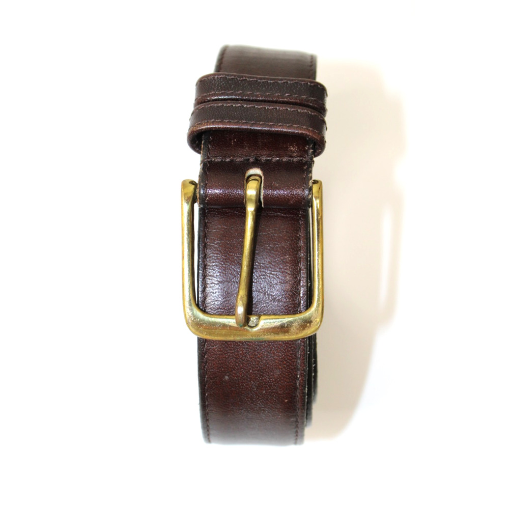 Vtg COACH 5802 Leather Belt Size 40” 100cm Brown Cowhide Solid Brass Buckle USA